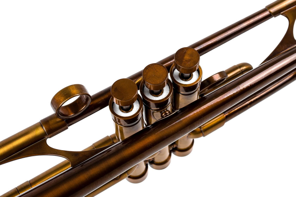 Trumpet KGUmusic Volya – 130 mm Red Brass Bell, Patina, Gloss Lacquer