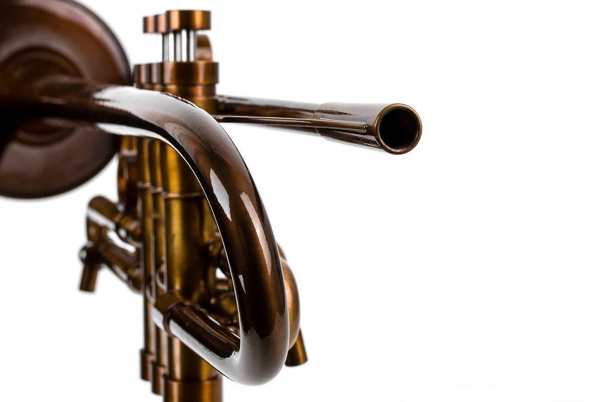 Trumpet KGUmusic Volya – 130 mm Red Brass Bell, Patina, Gloss Lacquer