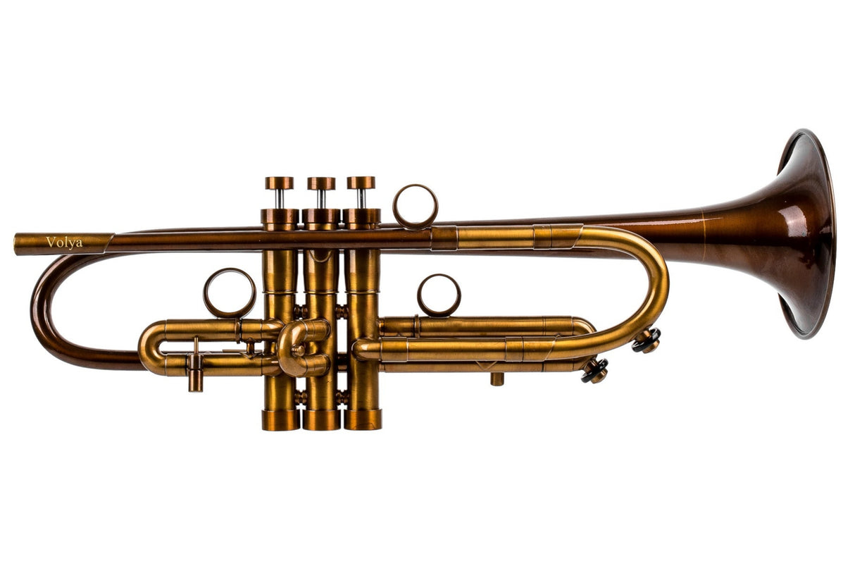 Trumpet KGUmusic Volya – 130 mm Red Brass Bell, Patina, Gloss Lacquer