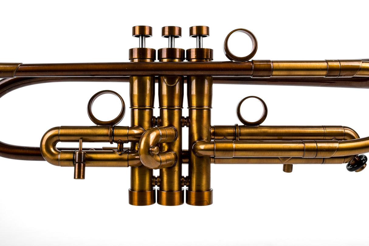 Trumpet KGUmusic Volya – 130 mm Red Brass Bell, Patina, Gloss Lacquer