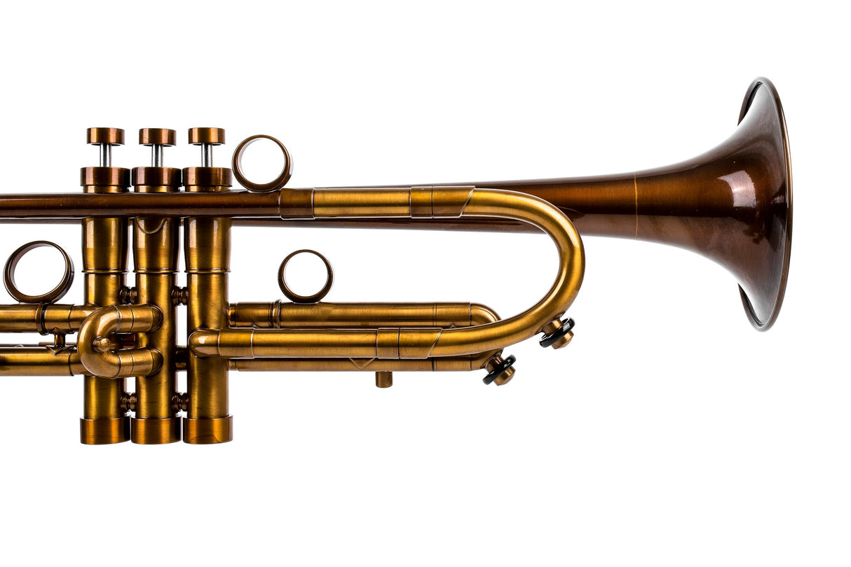 Trumpet KGUmusic Volya – 130 mm Red Brass Bell, Patina, Gloss Lacquer