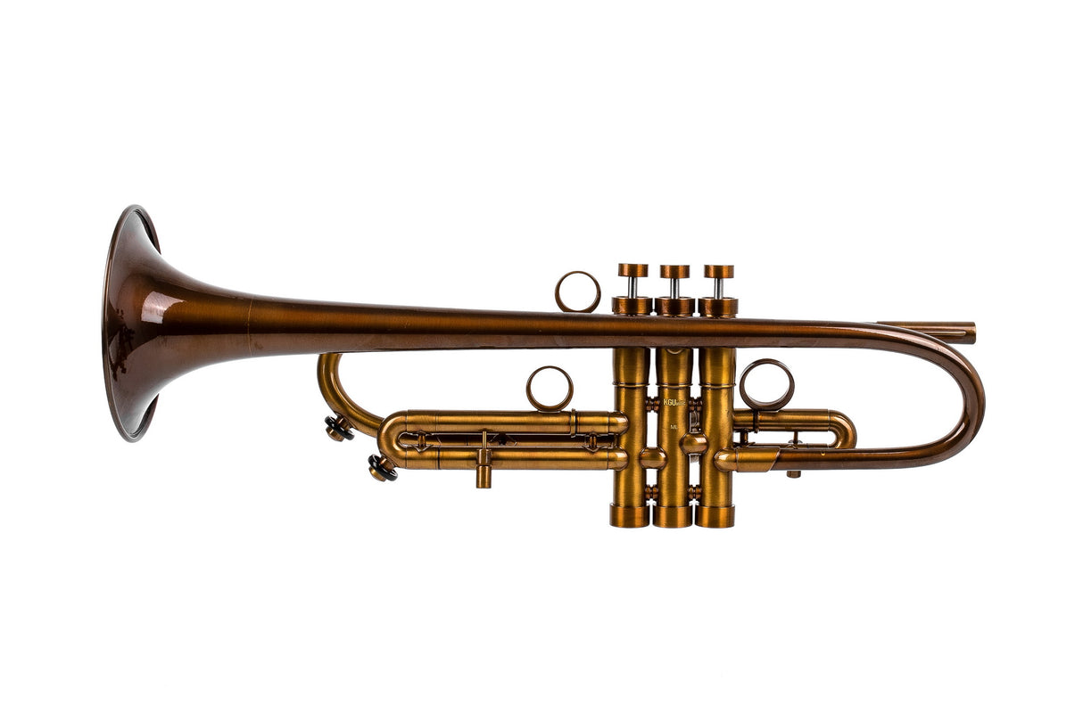 Trumpet KGUmusic Volya – 130 mm Red Brass Bell, Patina, Gloss Lacquer