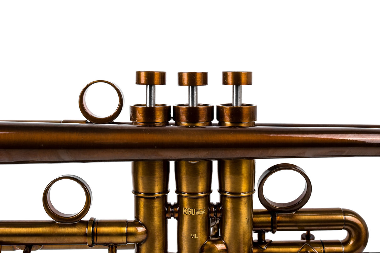 Trumpet KGUmusic Volya – 130 mm Red Brass Bell, Patina, Gloss Lacquer