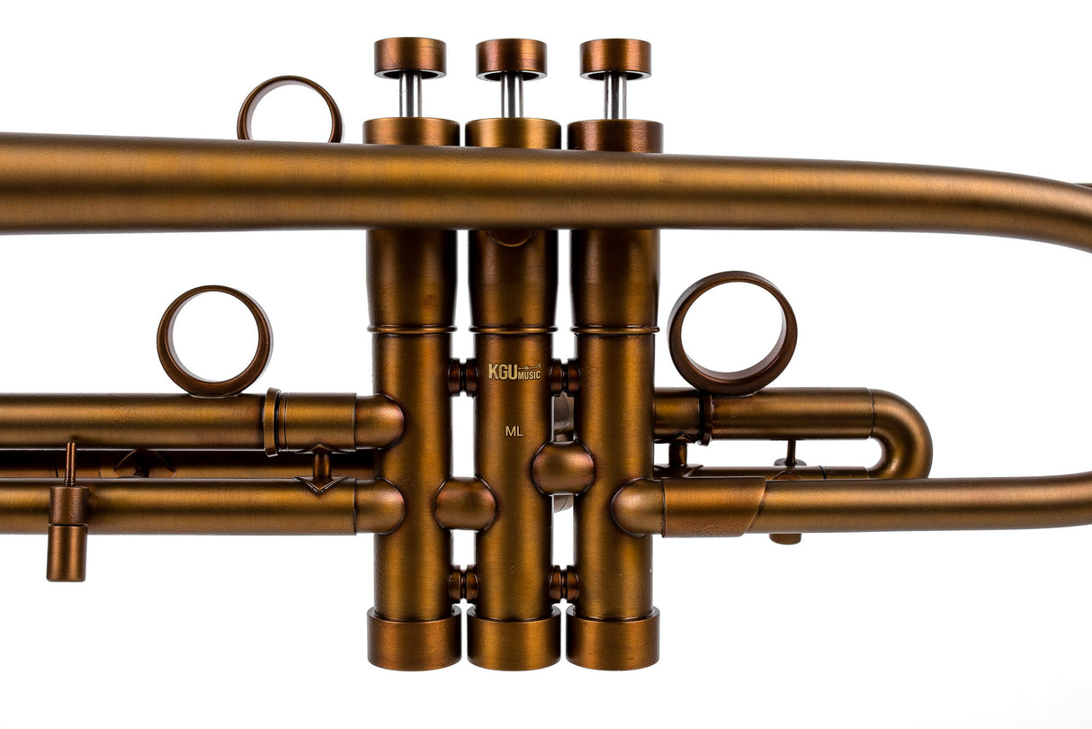Trumpet KGUmusic Volya – 130 mm Red Brass Bell, Patina, Matte Lacquer