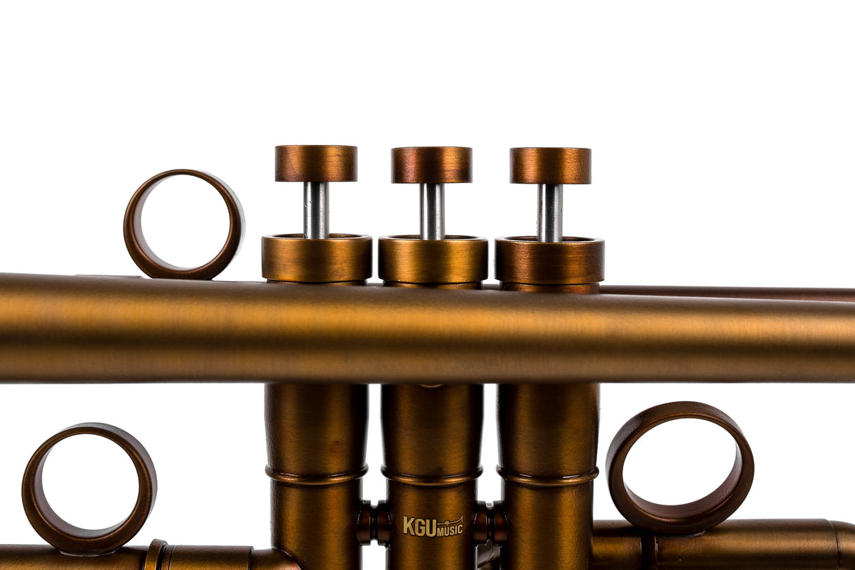 Trumpet KGUmusic Volya – 130 mm Red Brass Bell, Patina, Matte Lacquer