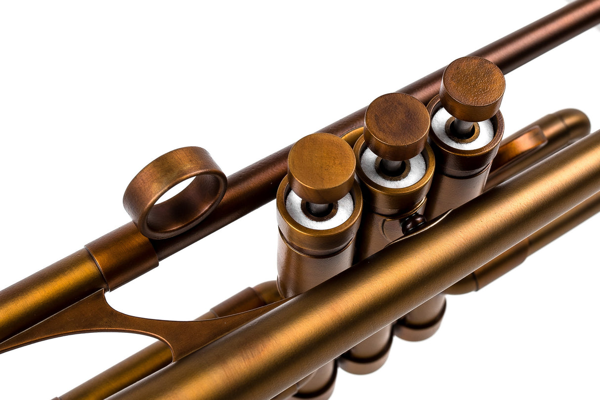 Trumpet KGUmusic Volya – 130 mm Red Brass Bell, Patina, Matte Lacquer