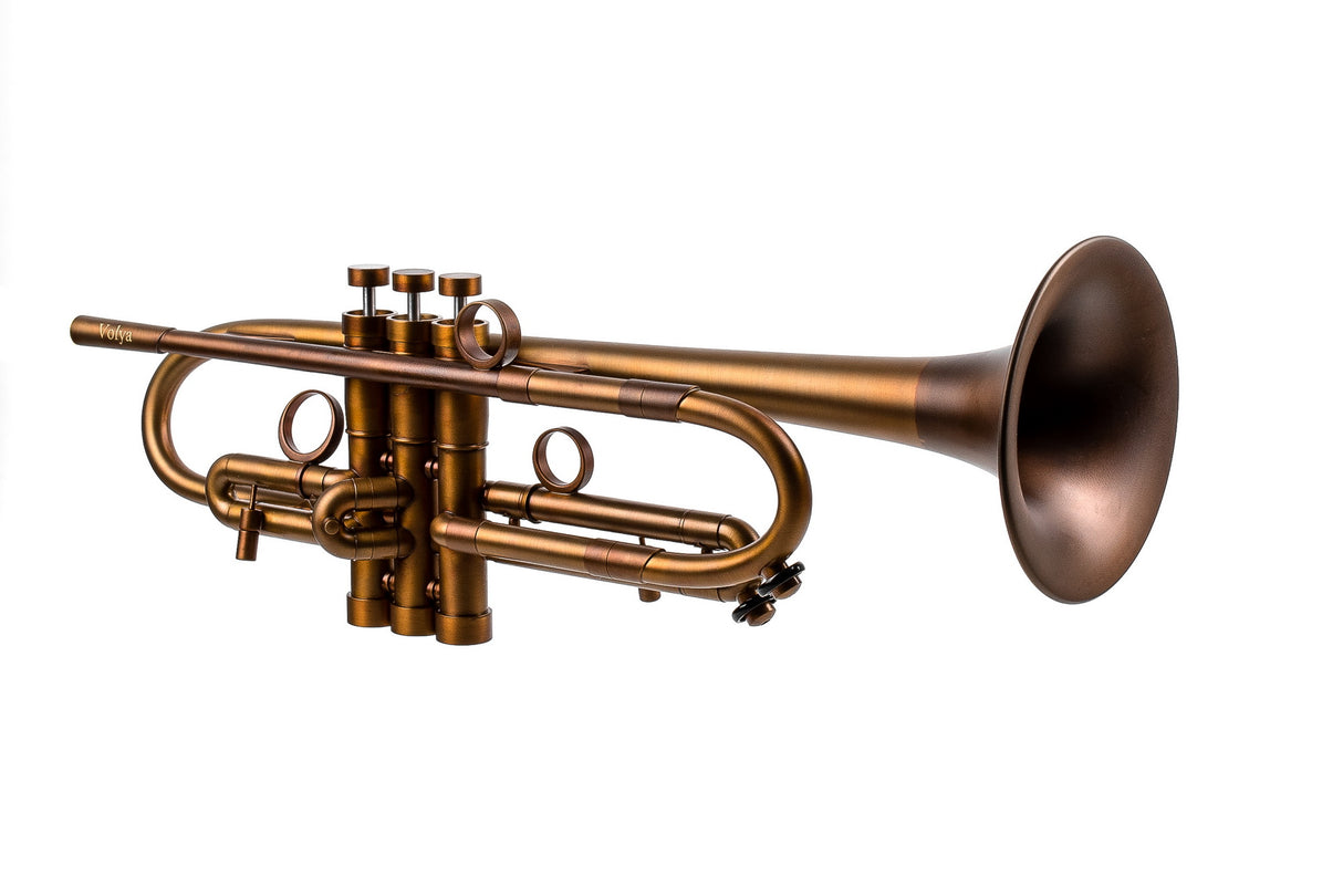 Trumpet KGUmusic Volya – 130 mm Red Brass Bell, Patina, Matte Lacquer