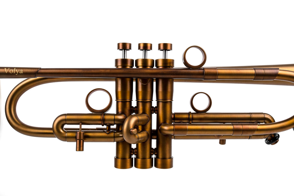 Trumpet KGUmusic Volya – 130 mm Red Brass Bell, Patina, Matte Lacquer