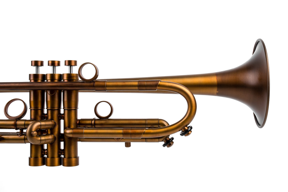 Trumpet KGUmusic Volya – 130 mm Red Brass Bell, Patina, Matte Lacquer