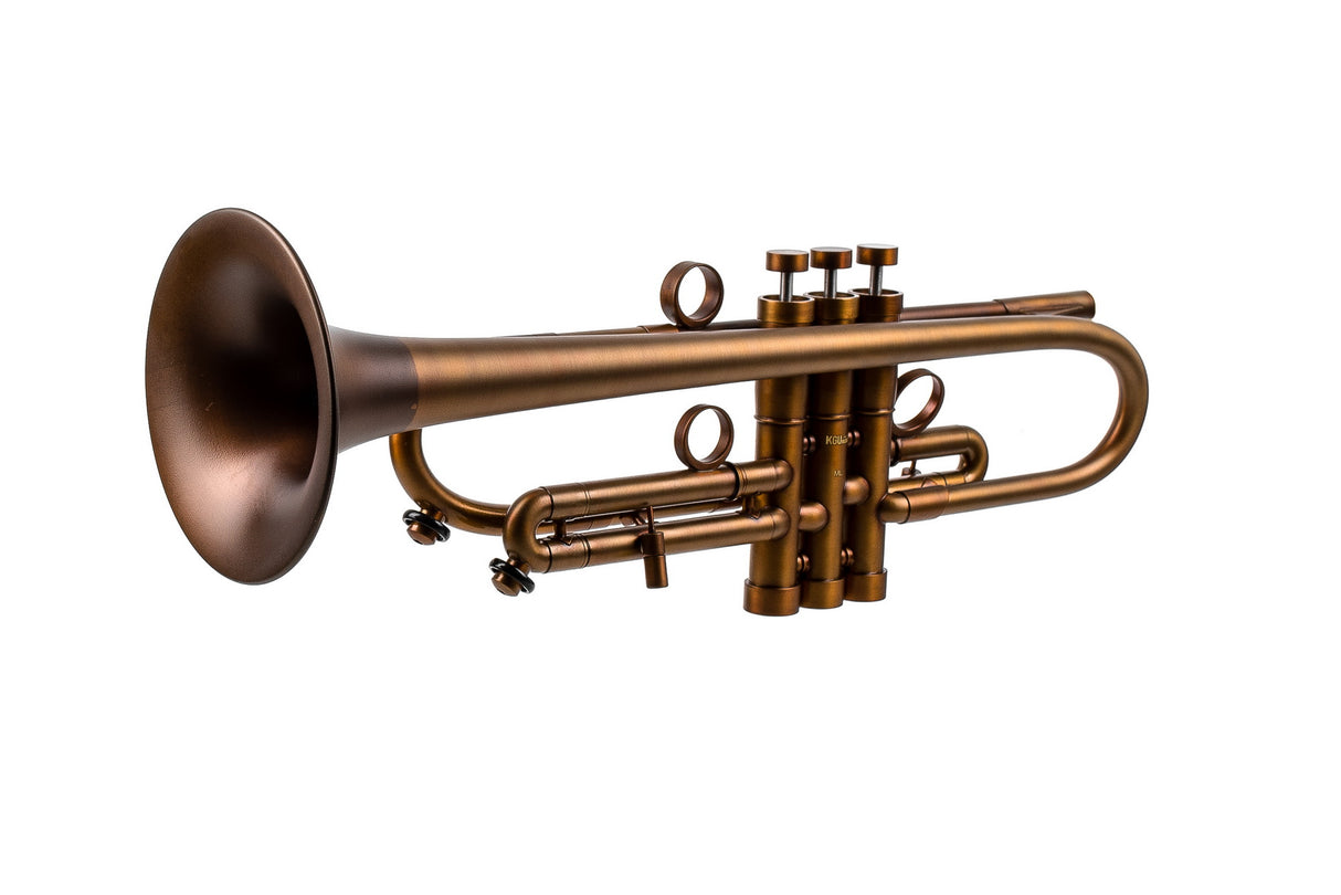 Trumpet KGUmusic Volya – 130 mm Red Brass Bell, Patina, Matte Lacquer
