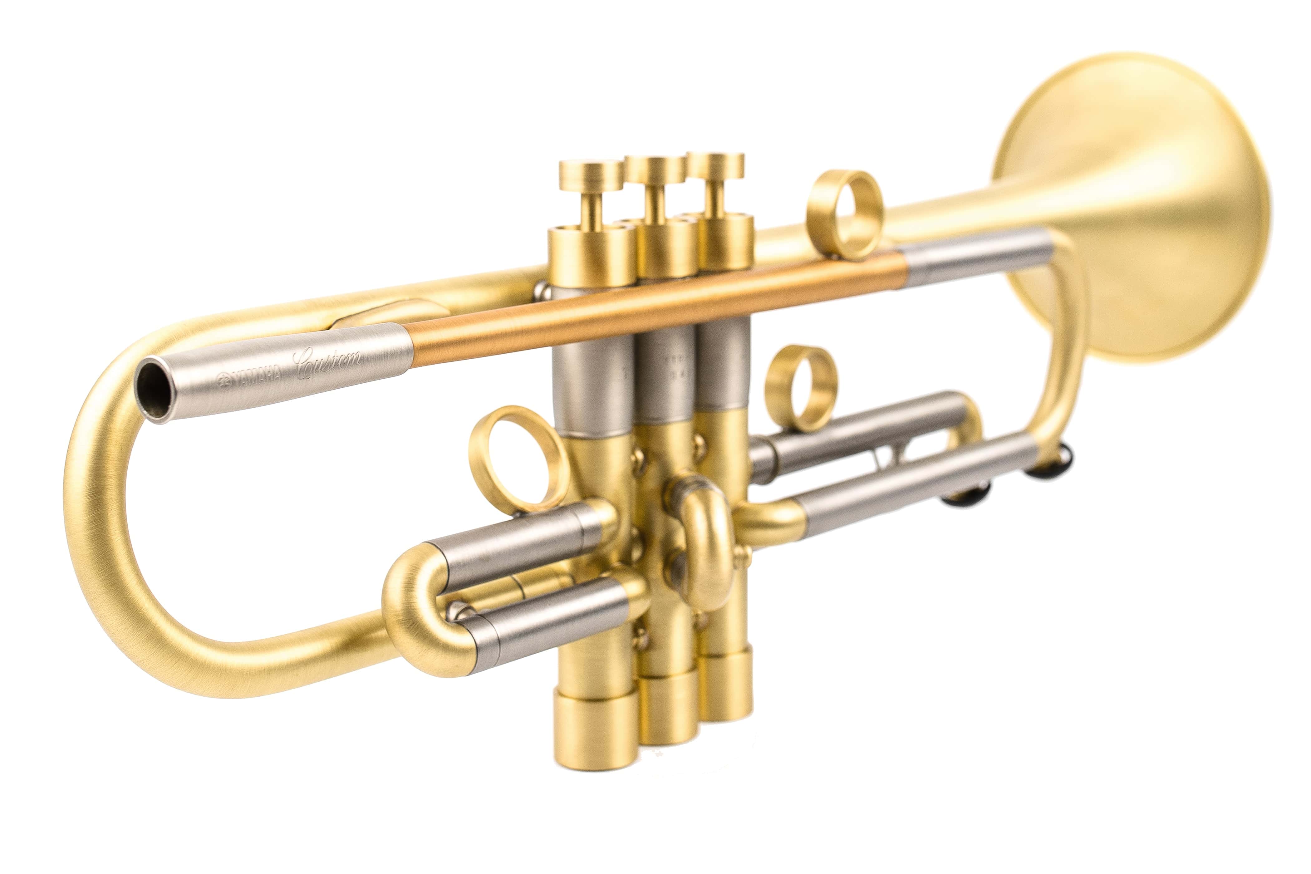 Side profile highlighting KGUmusic’s Custom Yamaha YTR-933L trumpet.