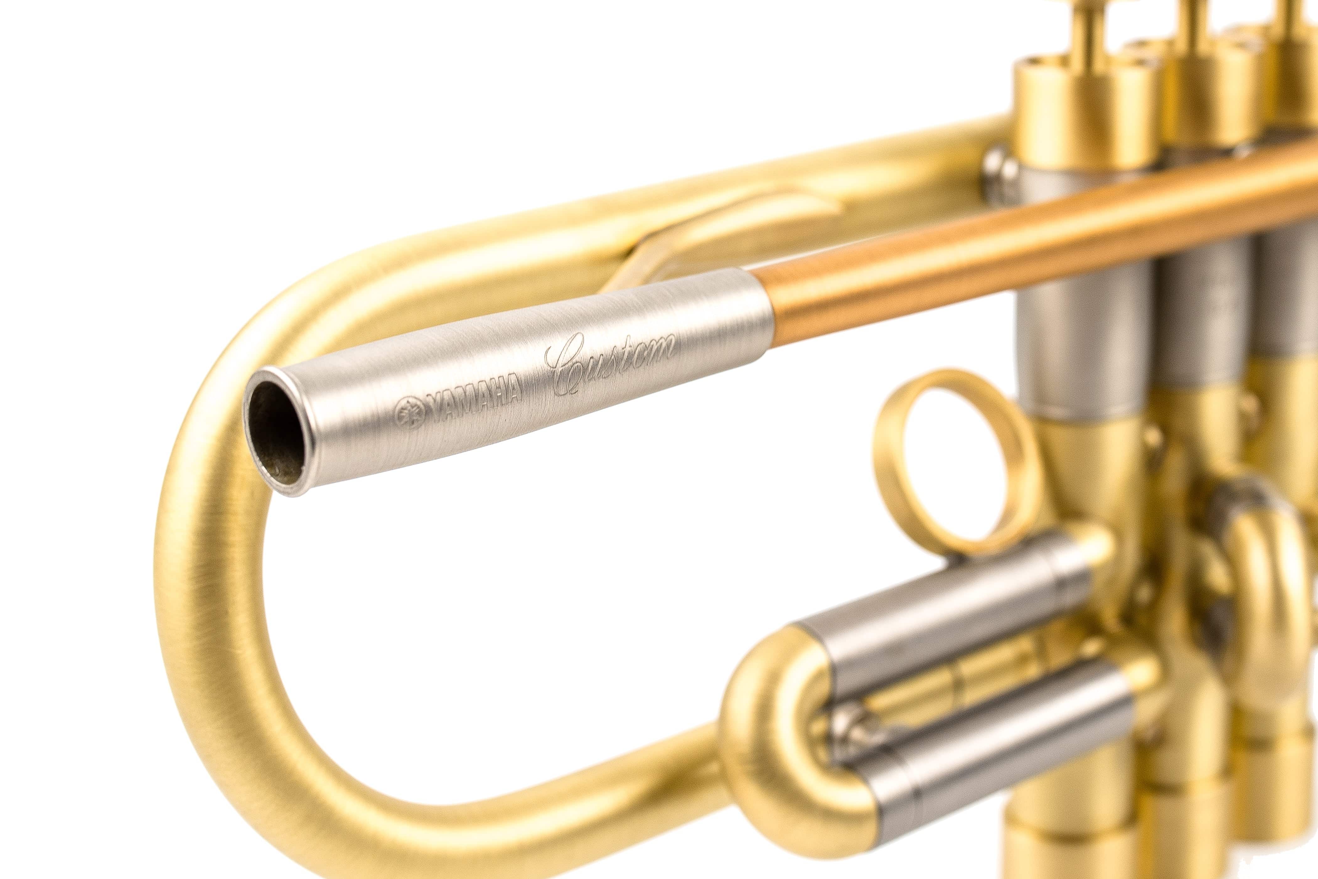 Custom red brass leadpipe on KGUmusic’s Yamaha YTR-933L vintage trumpet.