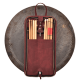 Compact Drumstick bag with drum key holder | Genuine Leather "Crazy Horse"