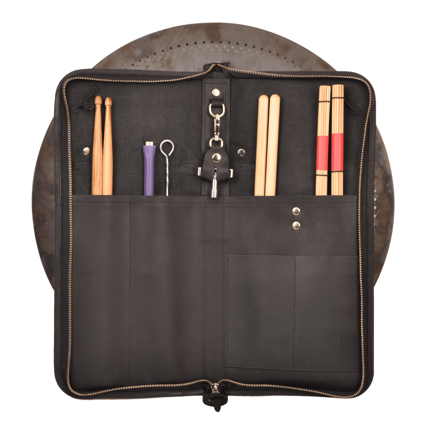 Drumstick Bag with Drum Key Holder | Genuine Leather