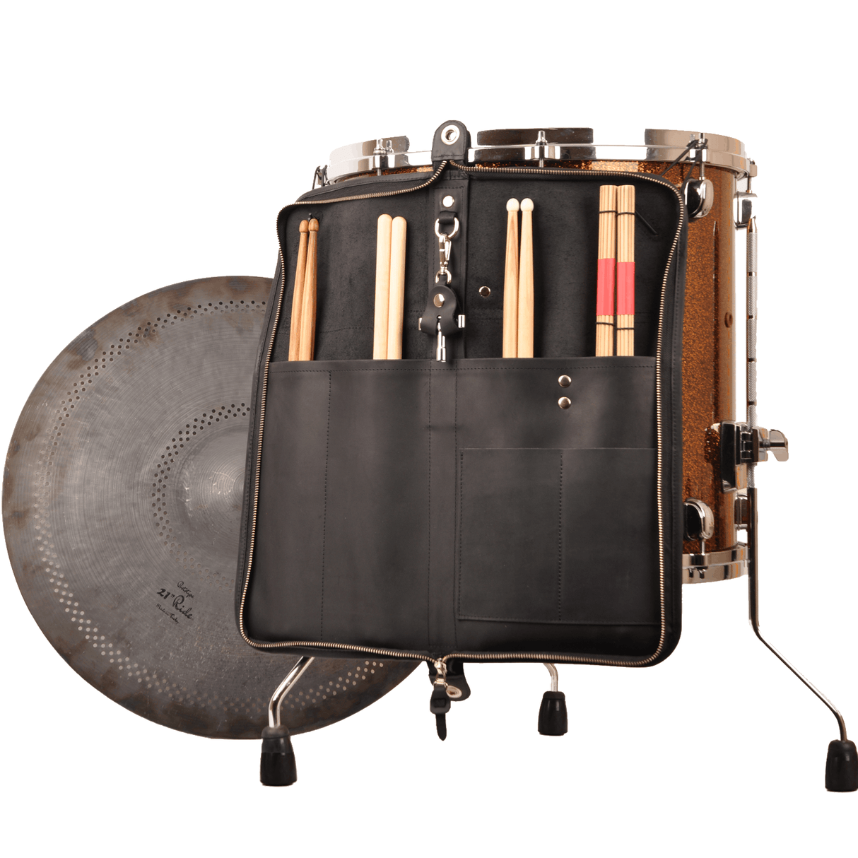 Drumstick Bag with Drum Key Holder | Genuine Leather