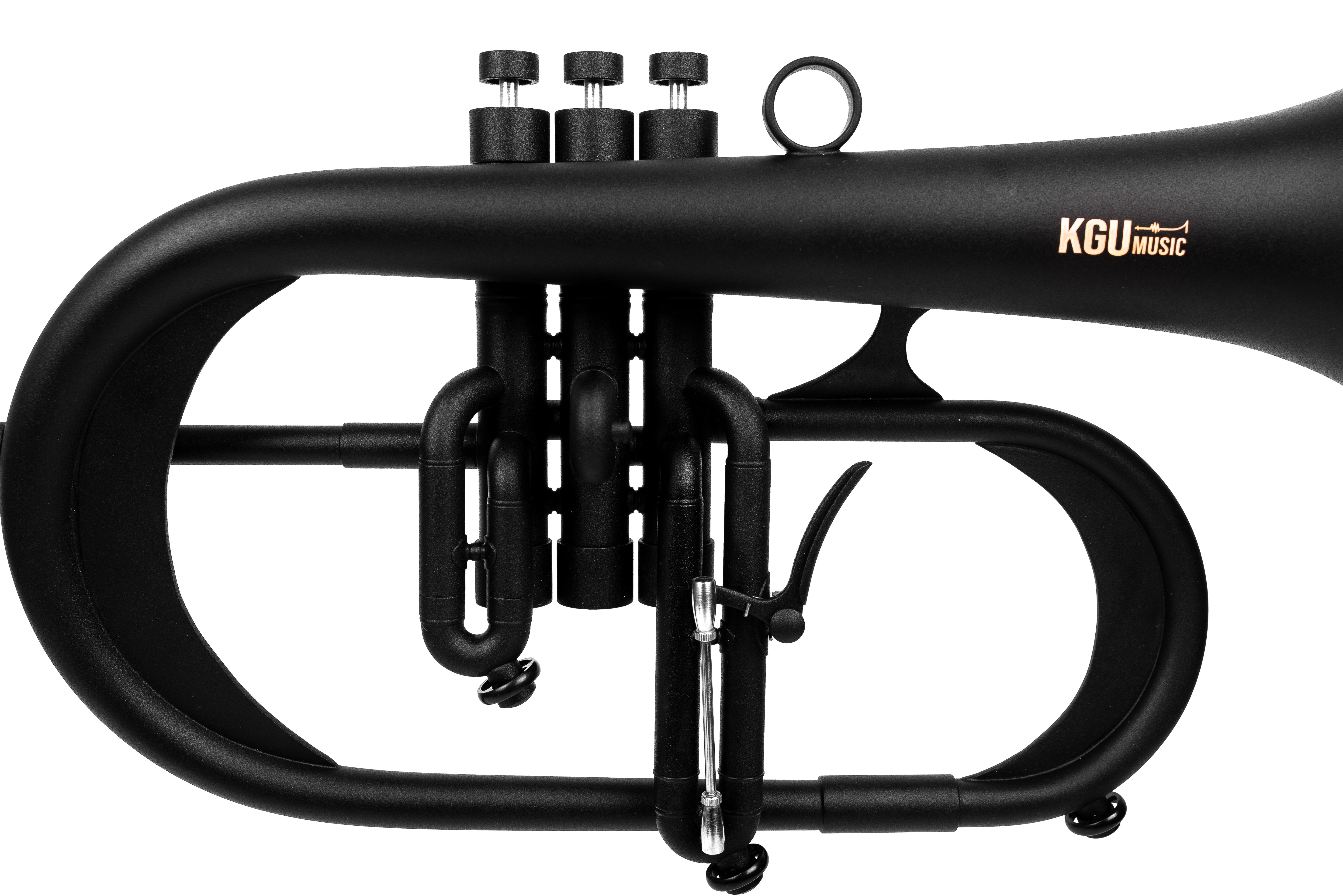 KGUmusic Handcrafted Flugelhorn (BLACK)