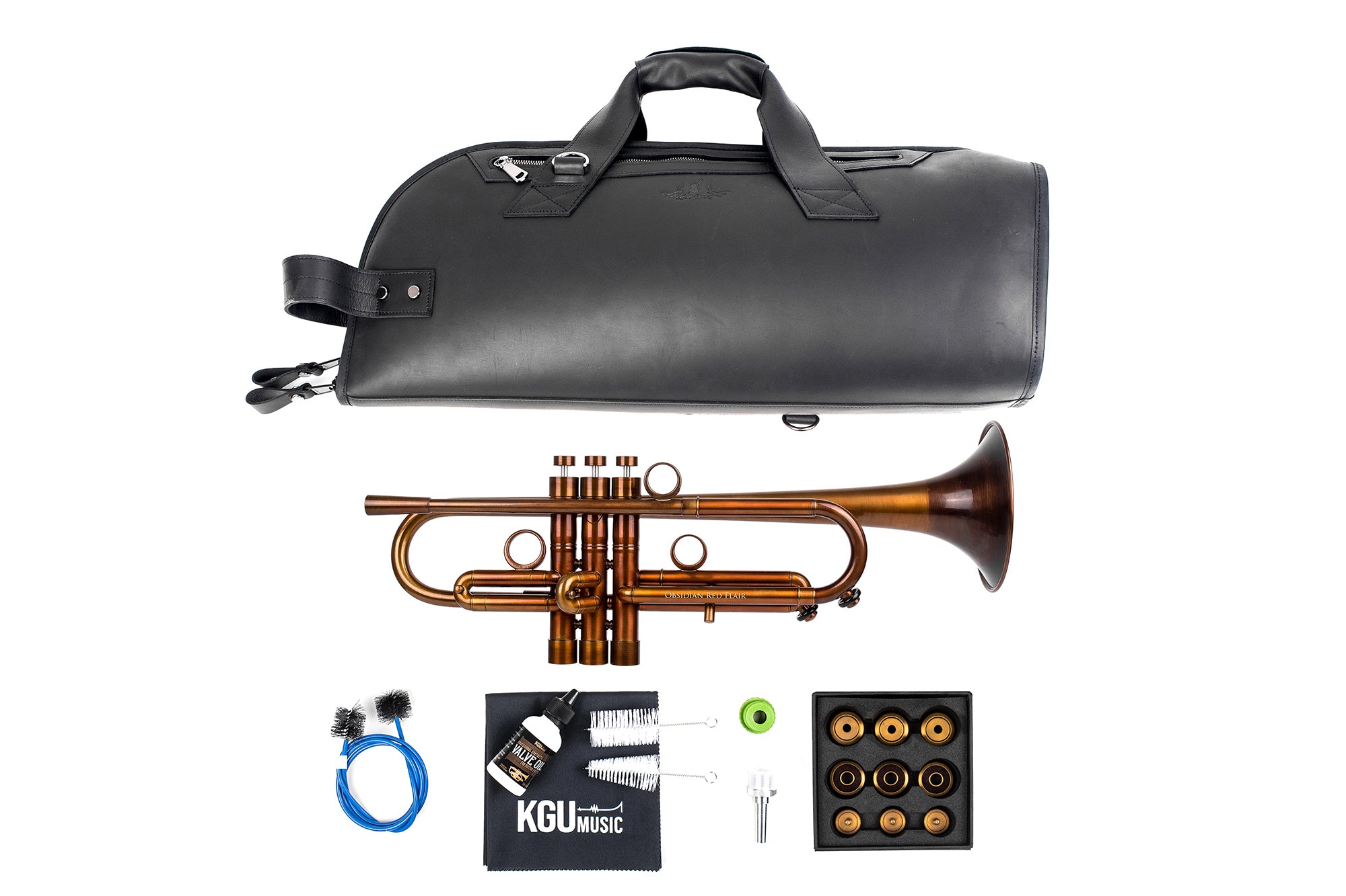 KGUmusic Obsidian Red Flare 135mm Trumpet