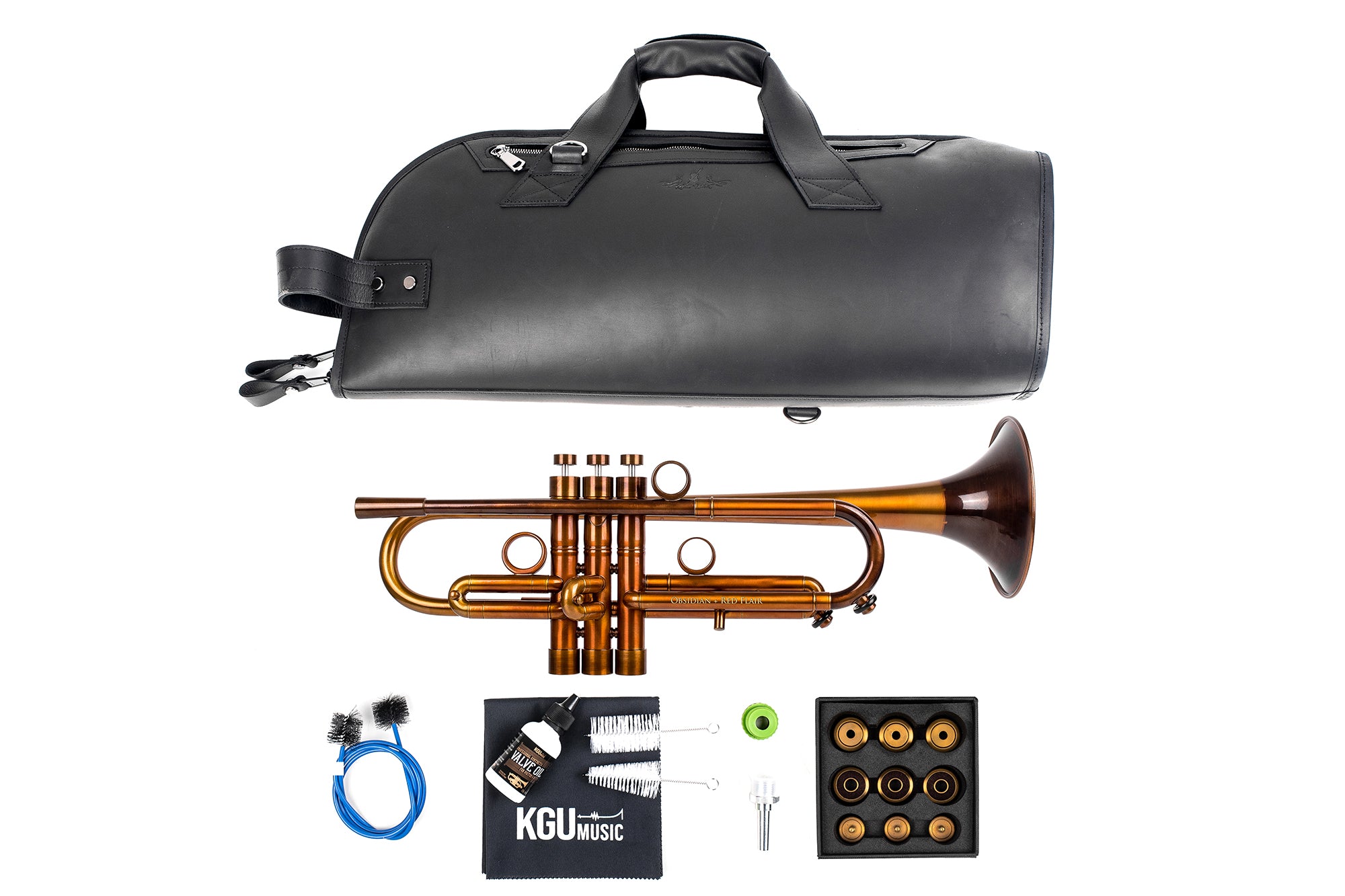KGUmusic Obsidian+ Red Flare 140mm Trumpet