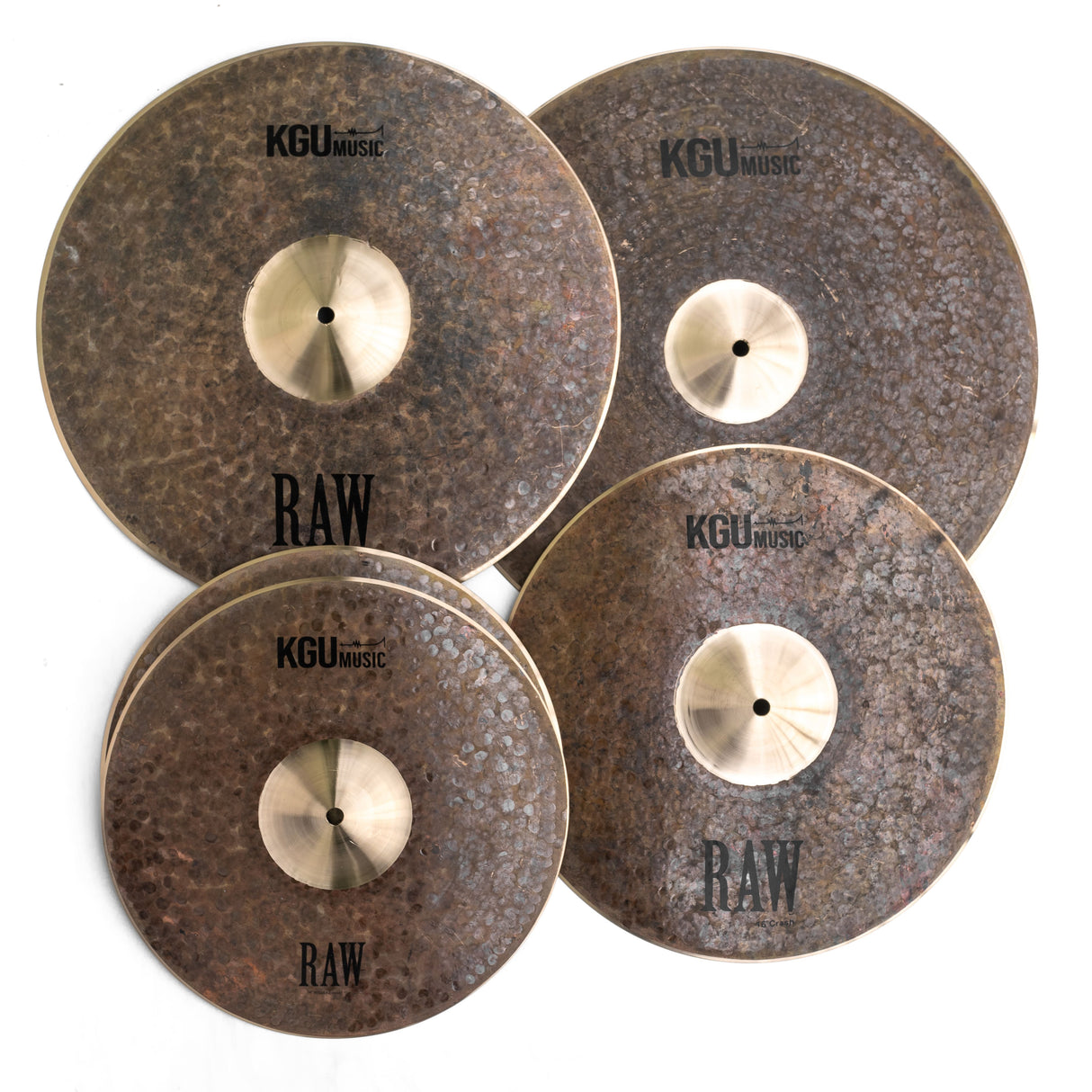 KGUmusic Raw Series Cymbals 4-Piece Set (4D1)