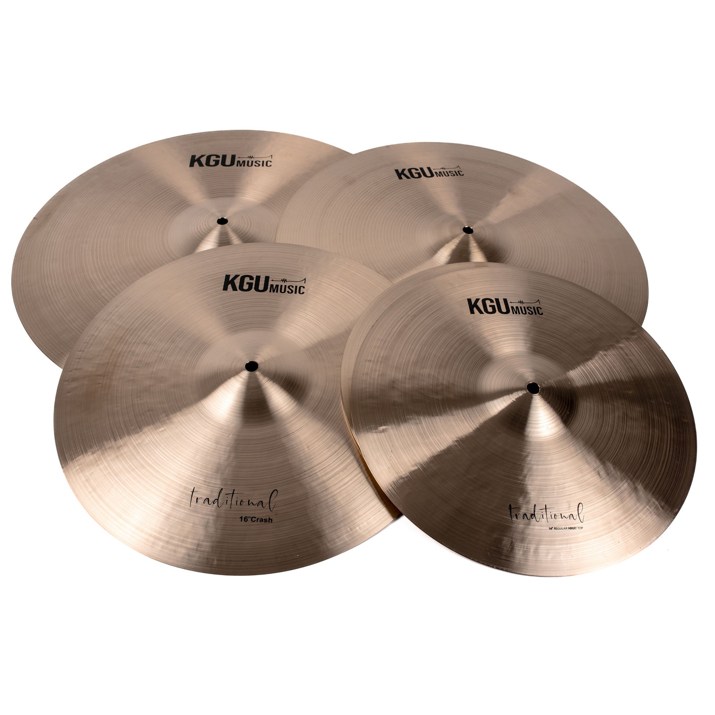 KGUmusic Traditional Series Cymbals 4-Piece Set (4D1)