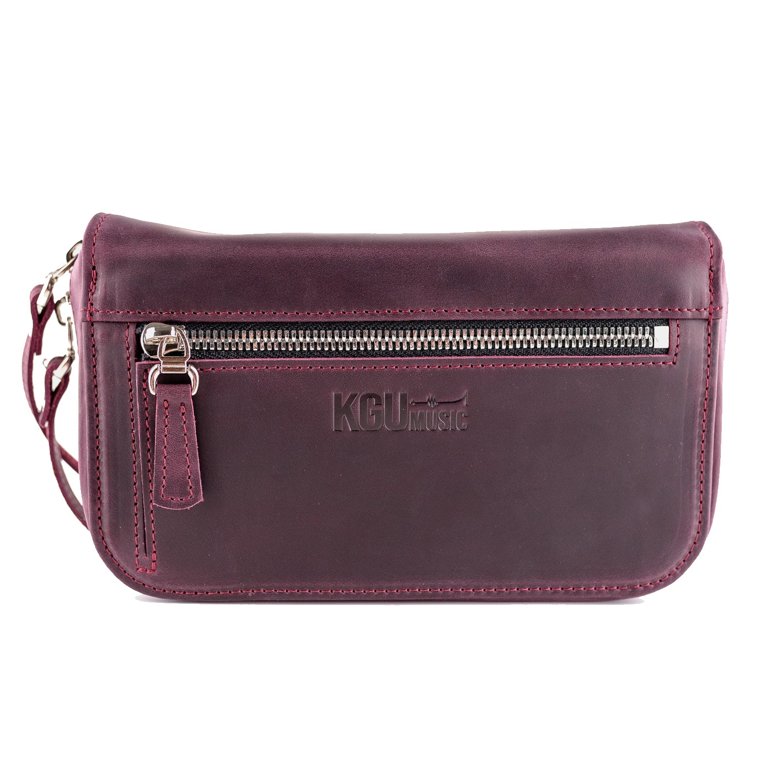 KGUmusic leather pouch, designed for 4 trumpet mouthpieces.