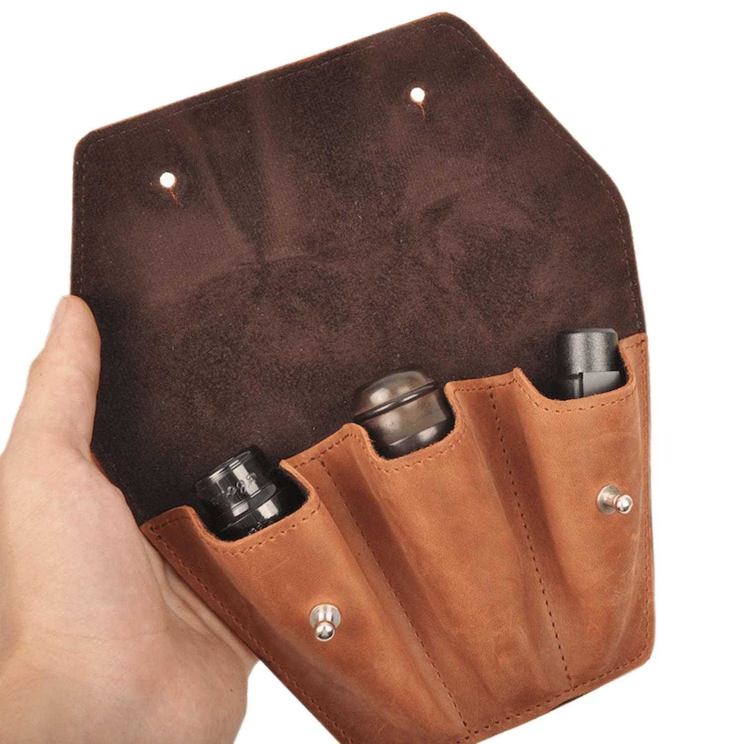 Pouch for 1-3 saxophone mouthpieces | Genuine leather