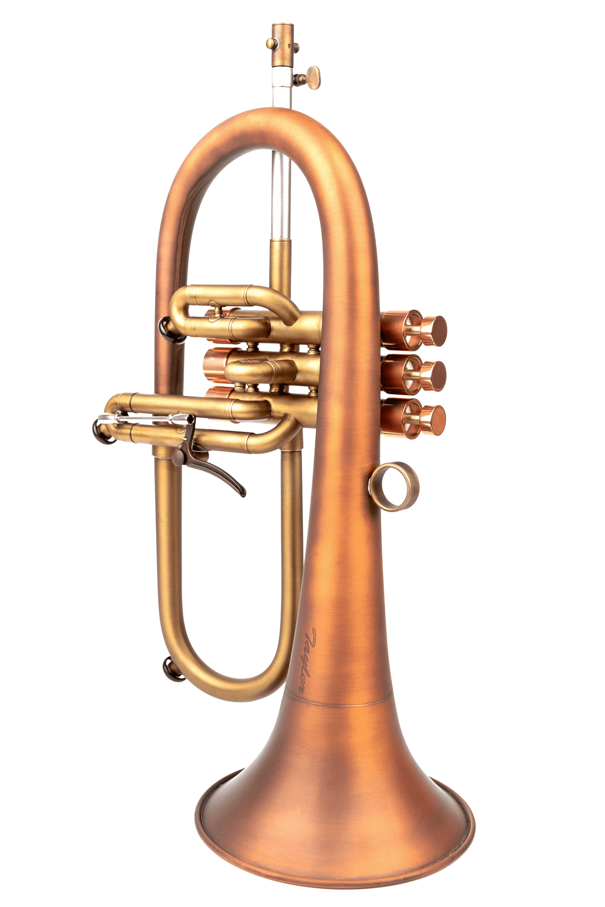 Patina finish on the KGUmusic-Taylor collaboration flugelhorn.