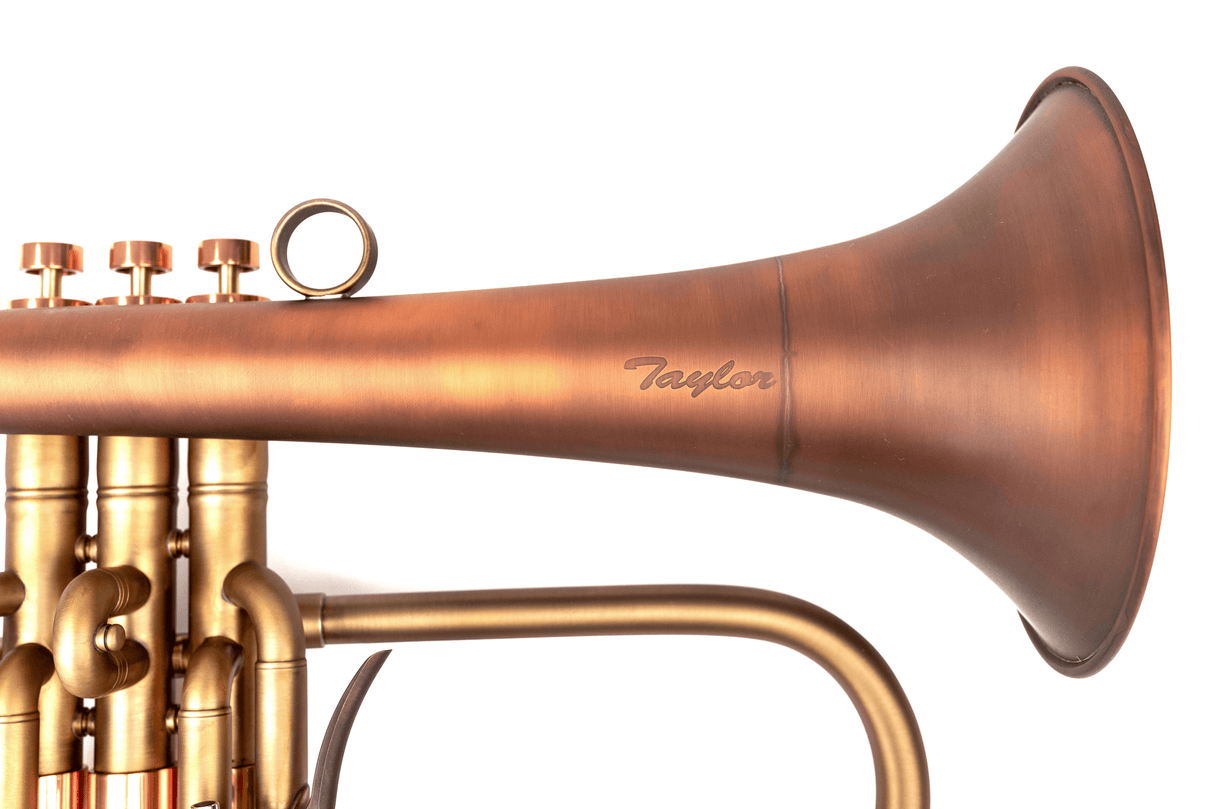 Bell flare of KGUmusic-Taylor flugelhorn, bronze material.