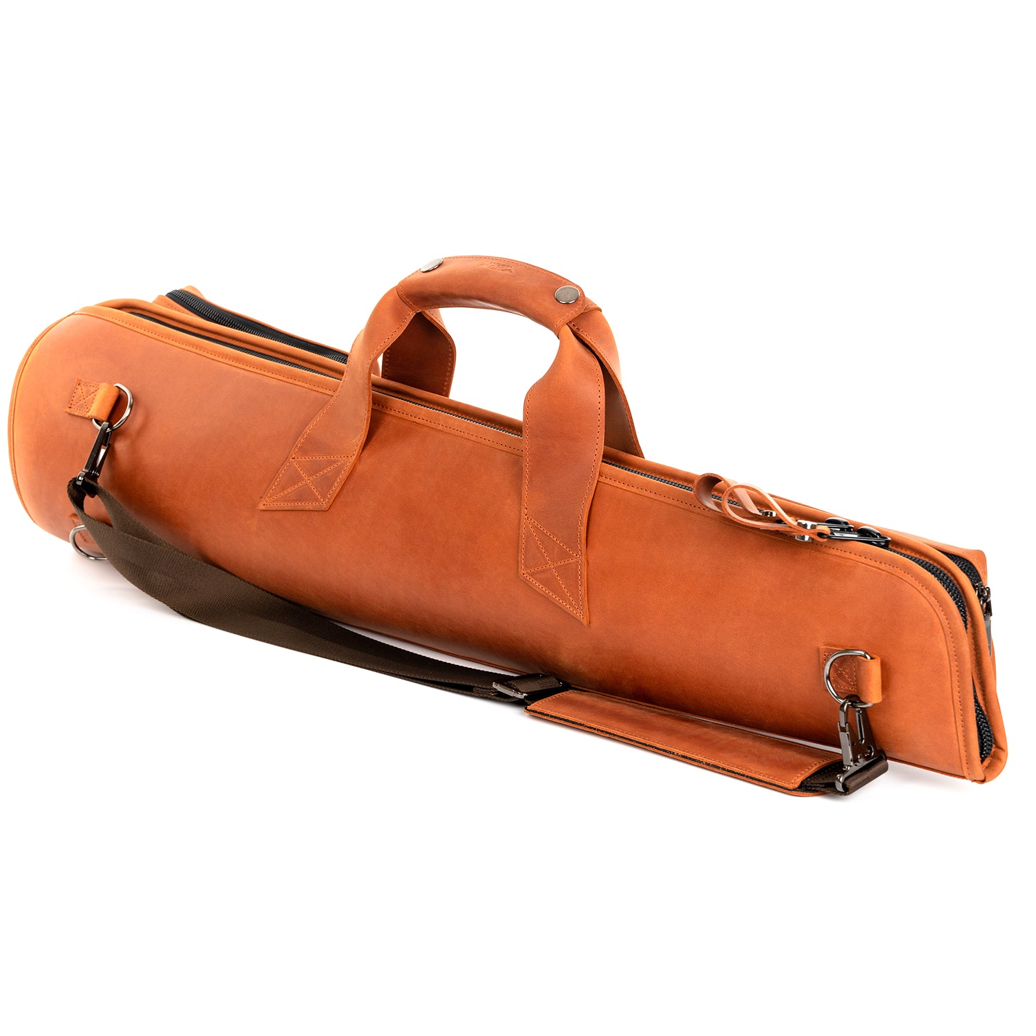 Gig Bag for Straight Soprano Saxophone | Genuine Leather "Crazy Horse"