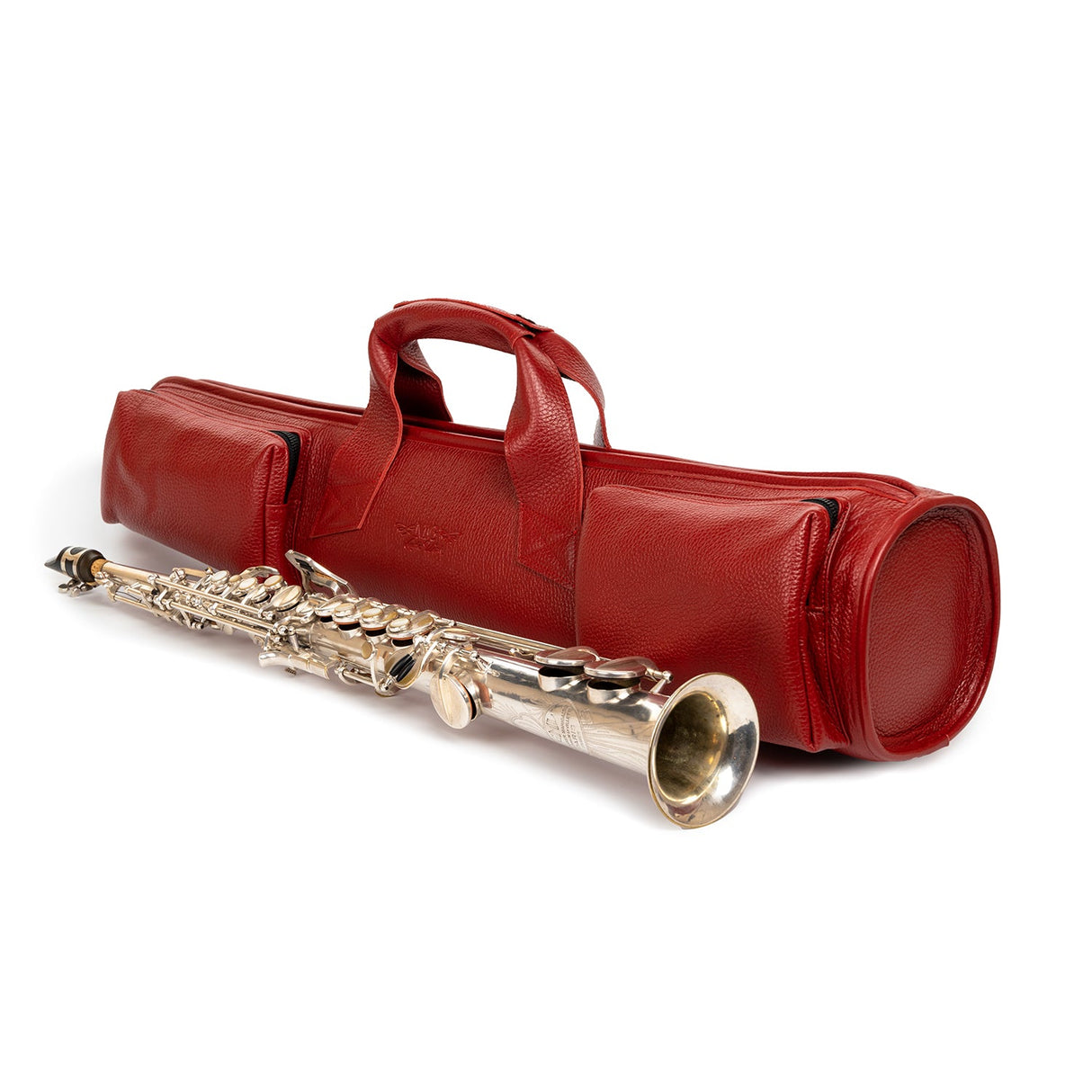 Gig Bag for Straight Soprano Saxophone | Genuine "Flotar" Leather