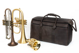 Double/Triple Gig Bag for trumpets, cornets, flugelhorns | Genuine Leather