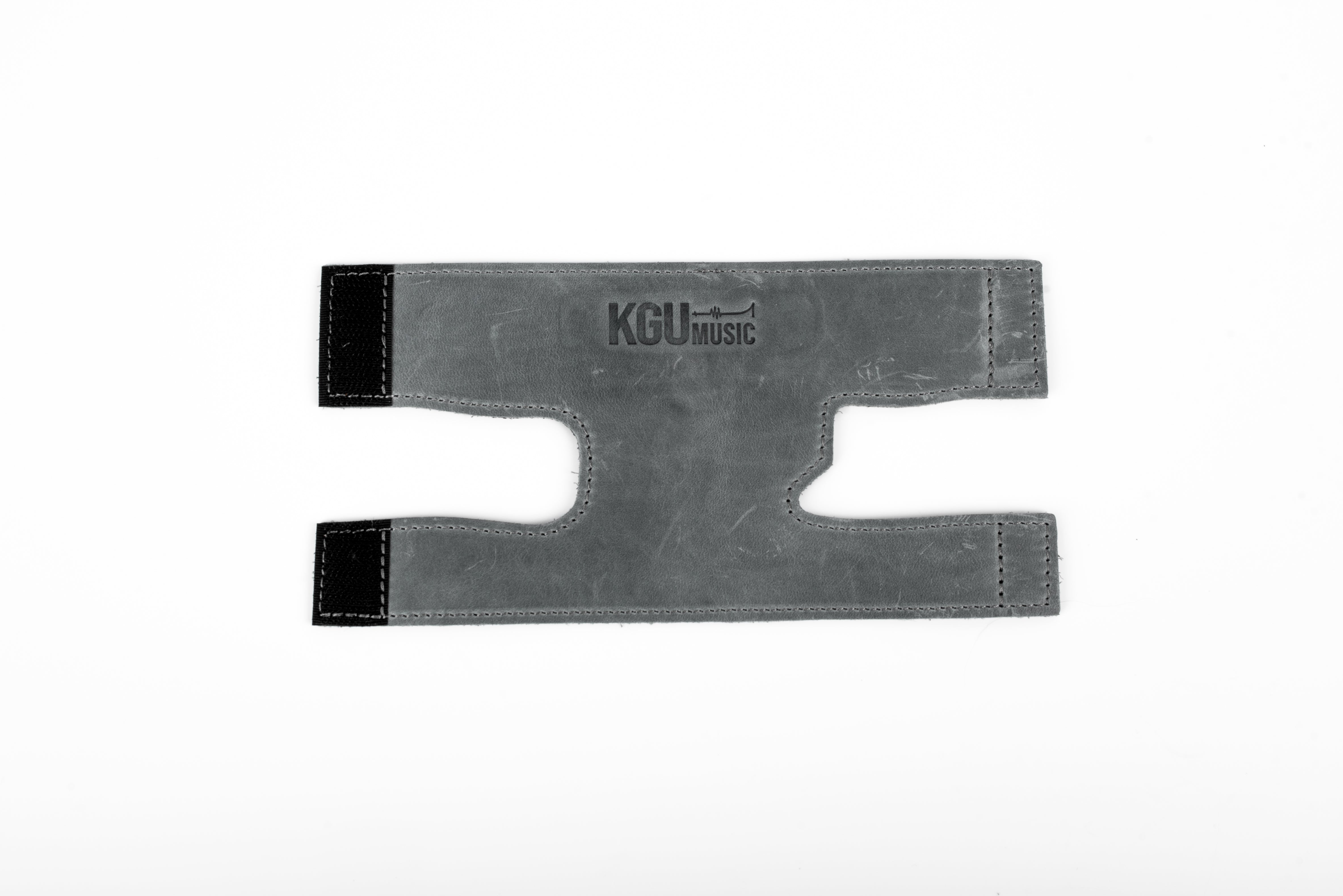 KGUmusic grey leather valve guard, offering stylish protection for your trumpet.