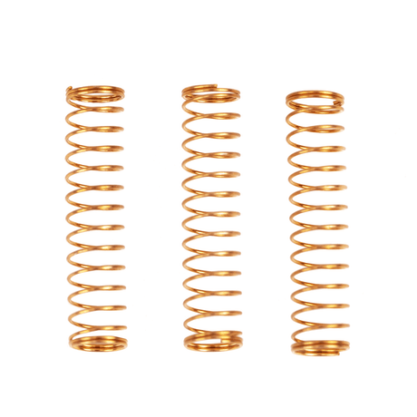 Set of 3 KGUmusic bronze trumpet valve springs ensuring smooth valve operation.