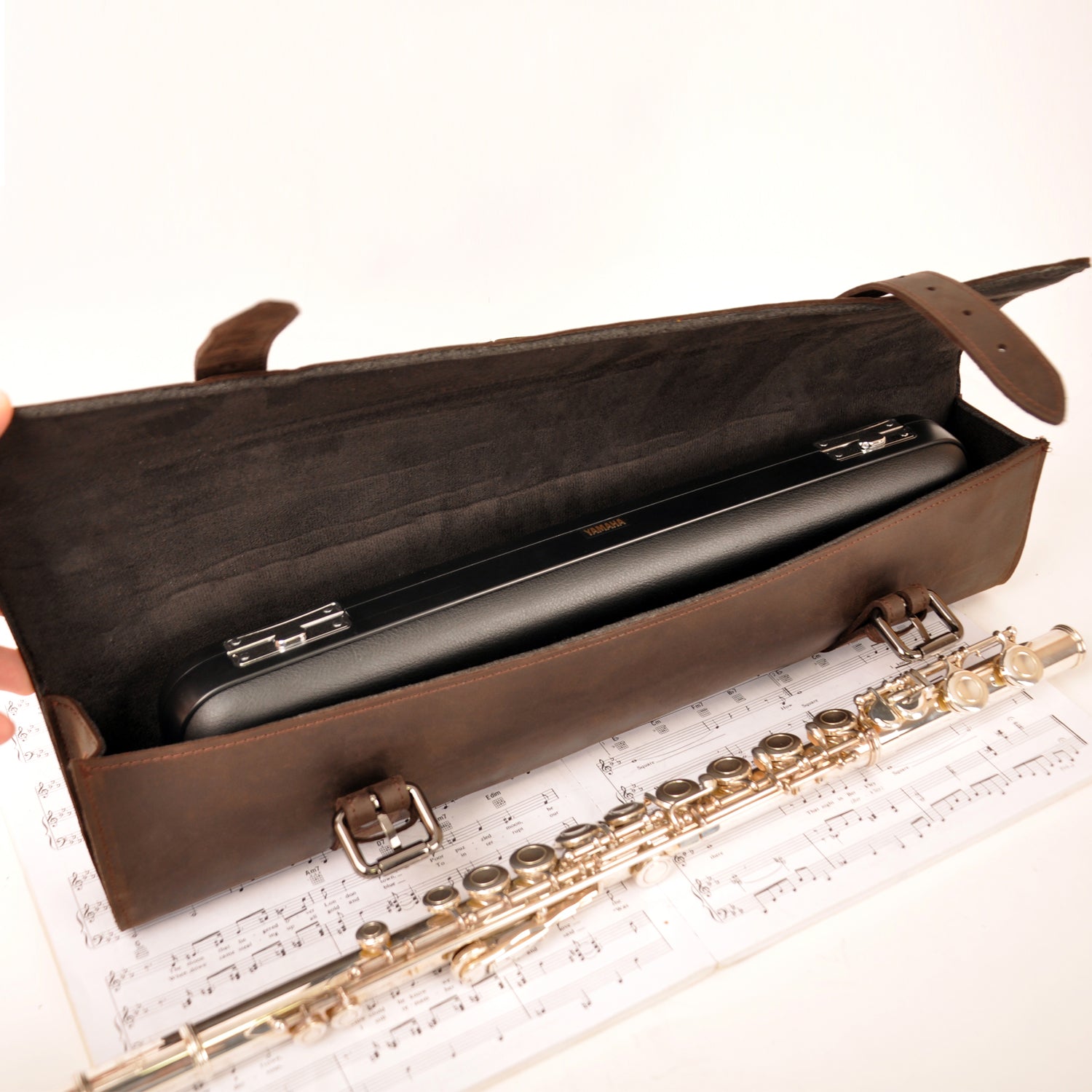 Leather bag for flute | Classic style