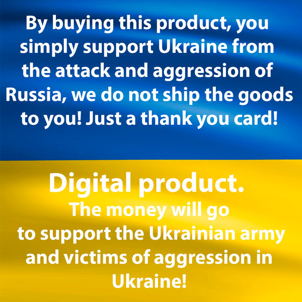 Ukrainian thank you card. Digital product!