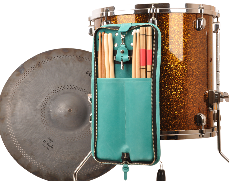 Drumsticks Crazy Horse leather Bag with drum key holder MG Leather