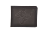 Leather wallet with print of a famous jazz bassist | Gift for Musicians