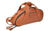 Gig Bag for Curved Soprano saxophone | Genuine leather "Crazy Horse"