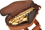Gig Bag for Curved Soprano saxophone | Genuine leather "Crazy Horse"
