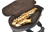 Gig Bag for Curved Soprano saxophone | Genuine leather "Flotar"