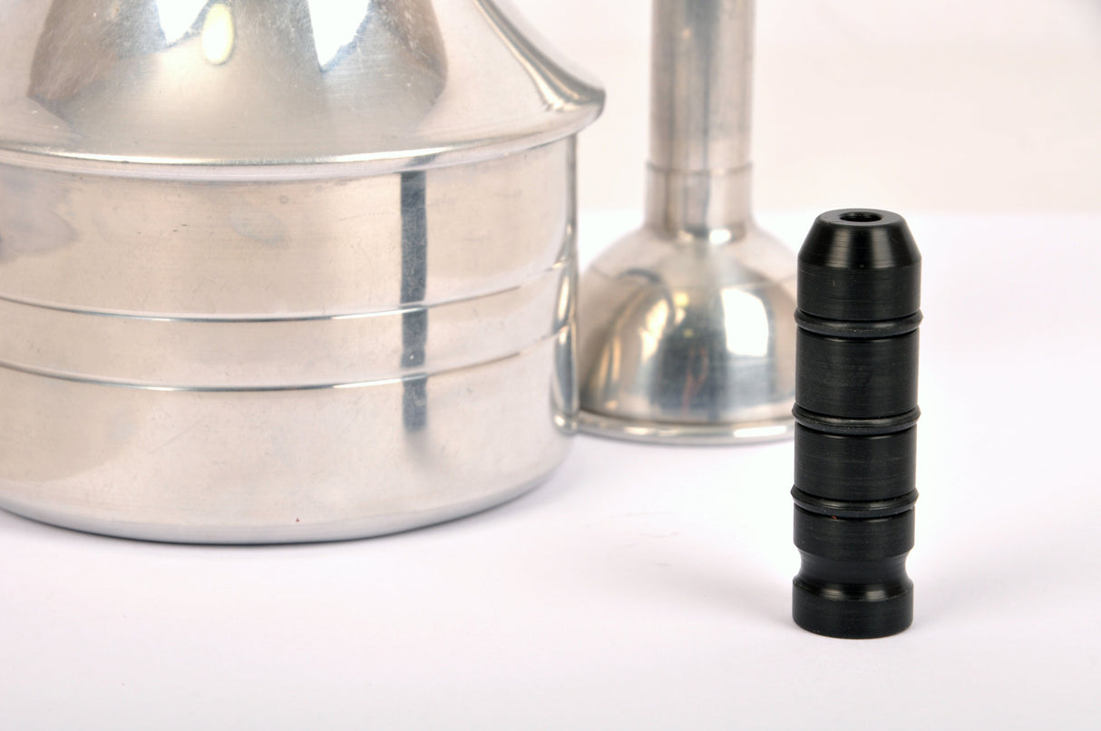 Trumpet muteness adapter for quiet practice (mute not included)