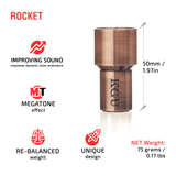 KGUmusic Rocket Trumpet Mouthpiece Booster Antique Cooper Lacquer