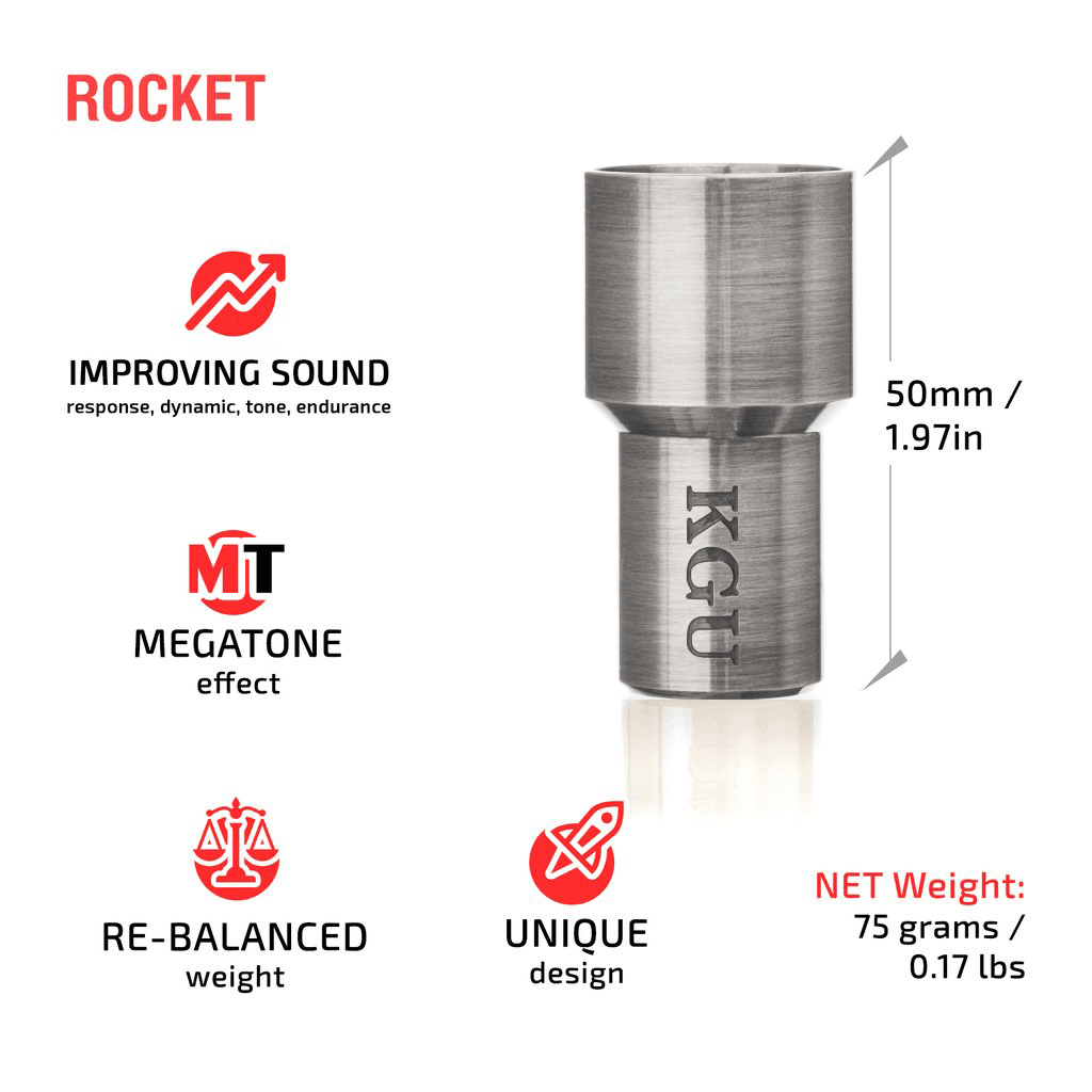 KGUmusic Rocket Trumpet Mouthpiece Booster Silver Brushed