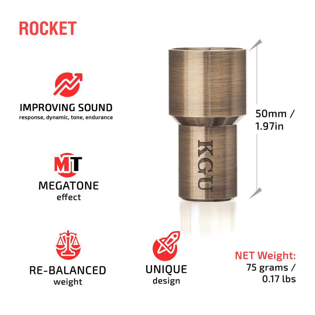 KGUmusic Rocket Trumpet Mouthpiece Booster Antique Bronze Lacquer