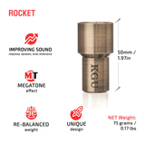 KGUmusic Rocket Trumpet Mouthpiece Booster Antique Bronze Lacquer