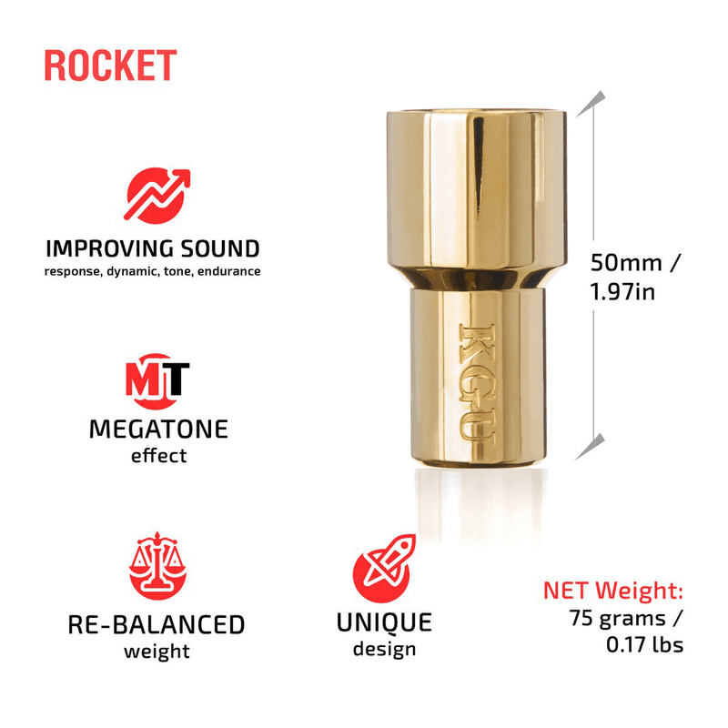 KGUmusic Rocket Trumpet Mouthpiece Booster Gold Plated
