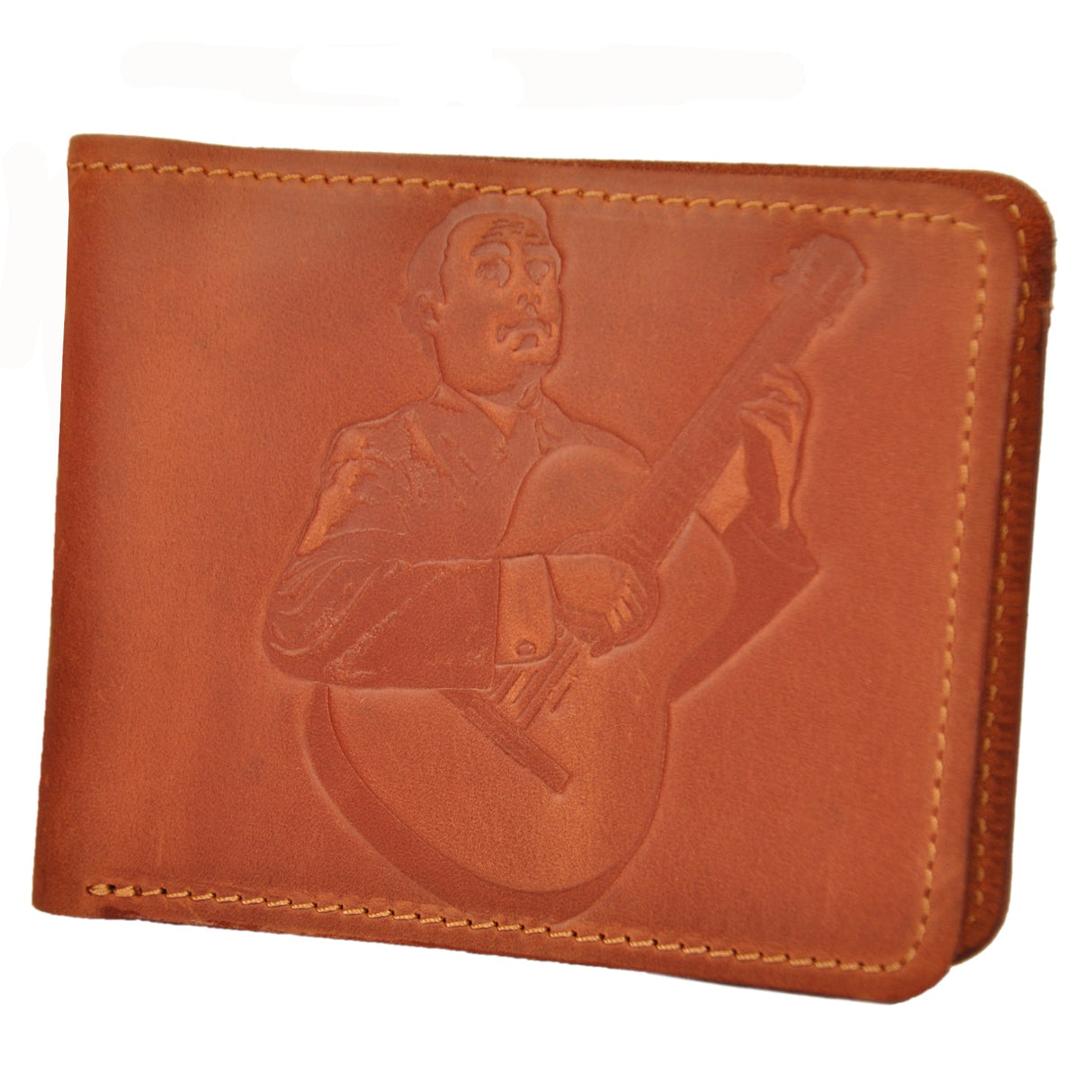 Leather Wallet with a print of a Classical Guitarist | Gift for Musicians