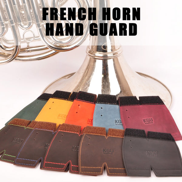 French Horn Hand Guard. Large. Genuine Leather. 7 colors