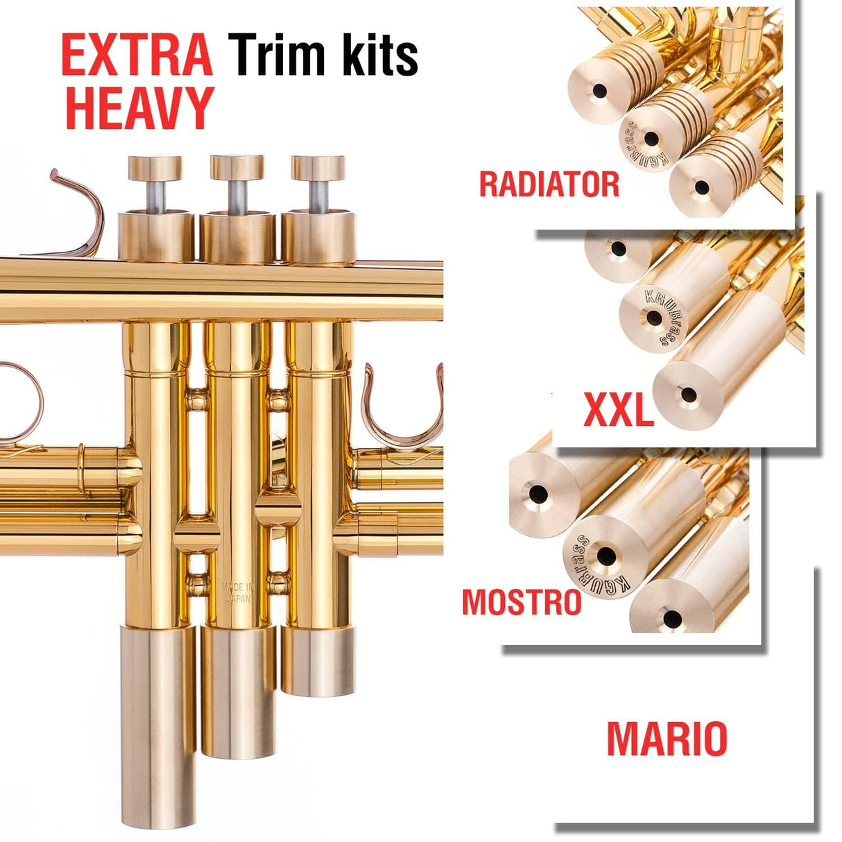 Trumpet MONSTRO EXTRA HEAVY Trim Kit. KGUmusic