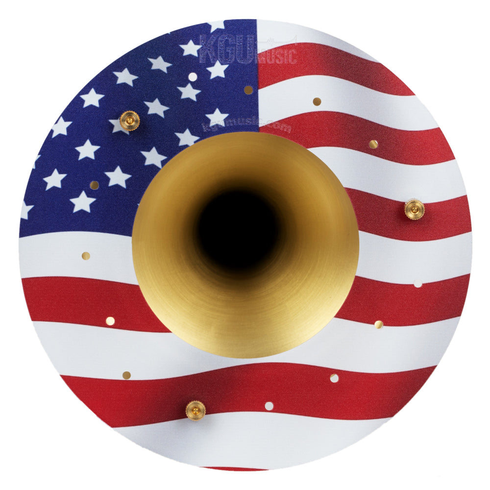 Trumpet sound deflector with American flag design by KGUmusic.